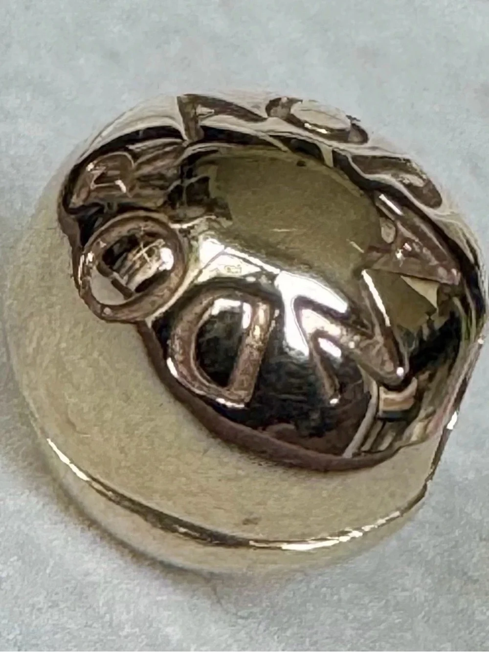 Pandora “Signature Ball” 14k Solid Gold Clip Charm!